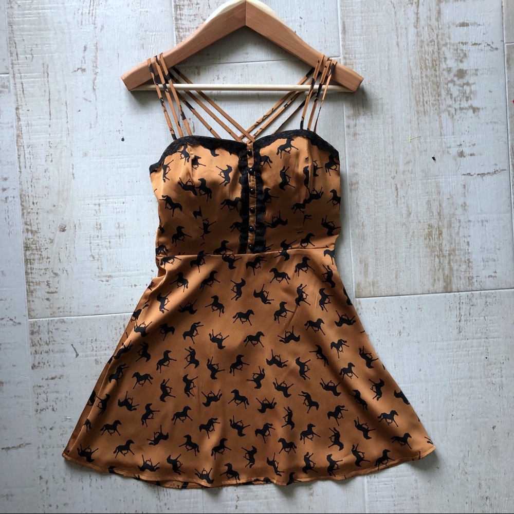 Boutique Small Sweetheart A-line Mustard Dress D6 - Picture 2 of 7